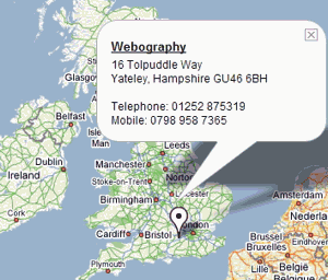Webography located in the Thames Valley area